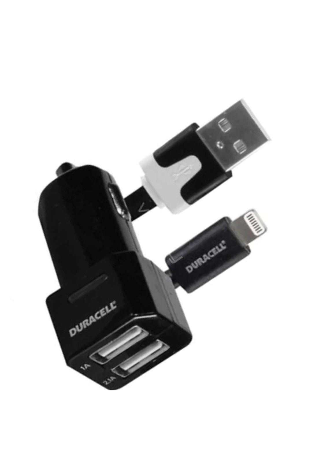 Kit Cargador de Auto Duracell Iphone 5/6 Certificado-1