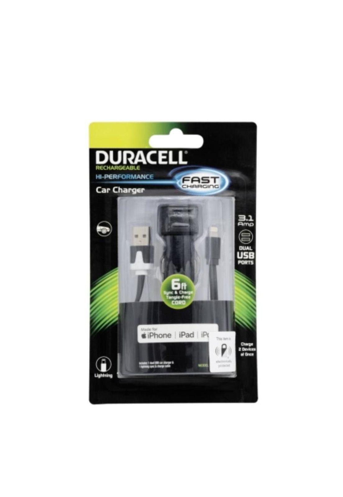 Kit Cargador de Auto Duracell Iphone 5/6 Certificado-2