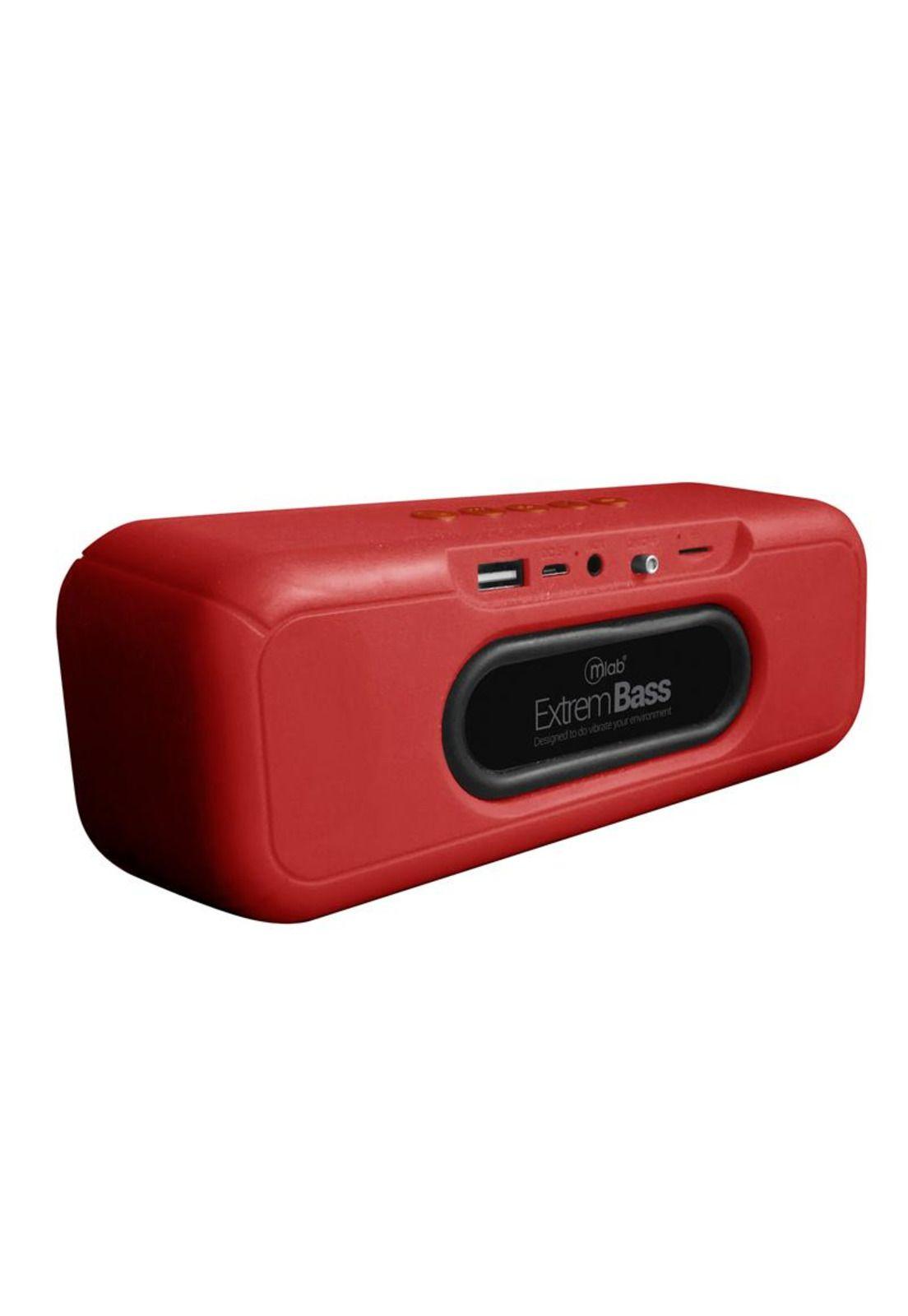 Parlante Bluetooth Mlab Extrem Bass Tws 8908 Red-1