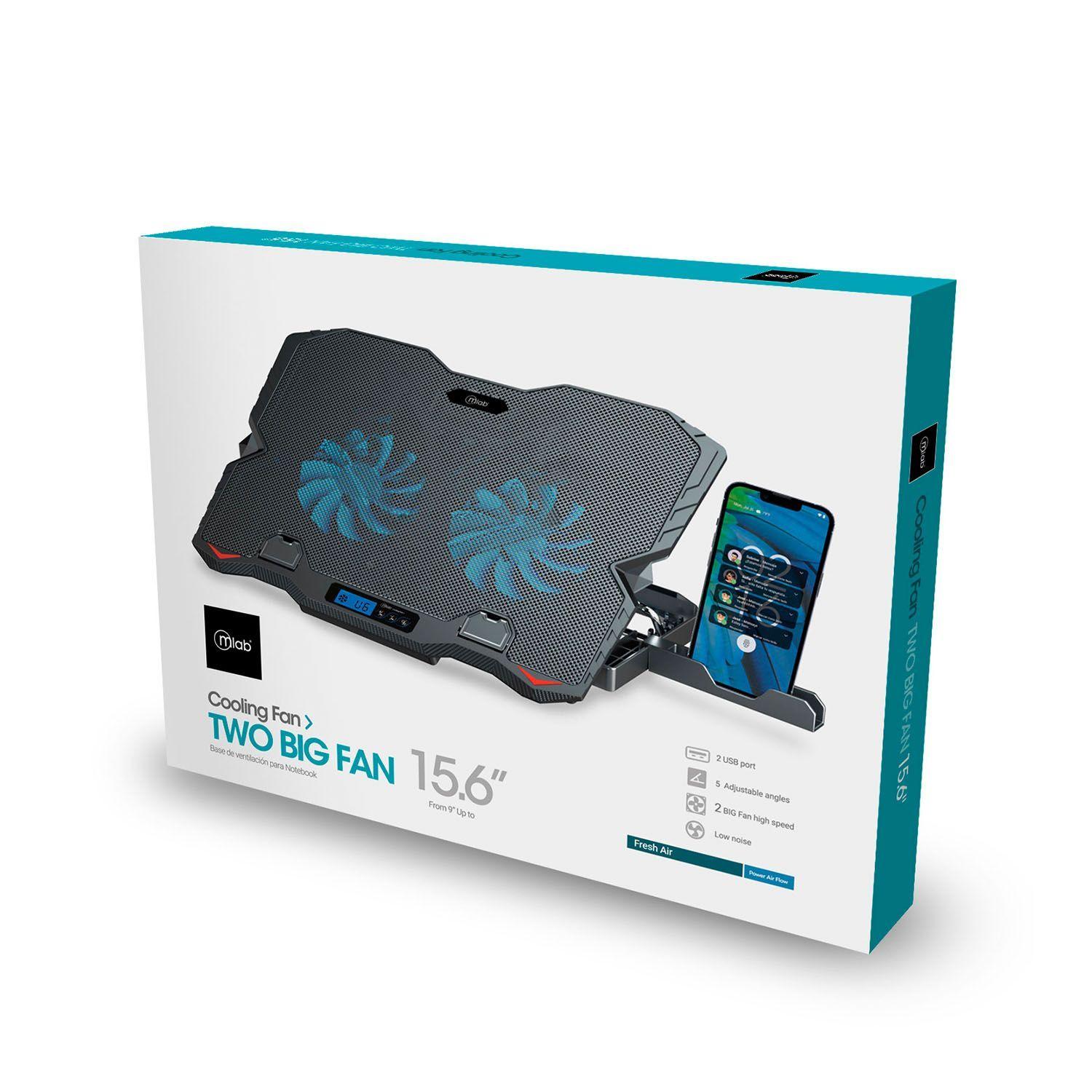 base ventilador notebook Two Big Fan 12,5 LCD Mlab-6