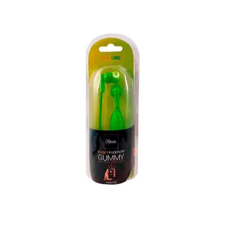 Audífonos Gummy In-ear Manos Libres Verde Mlab-2