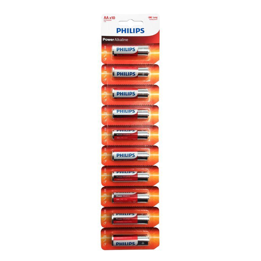 Paquete de 10 pilas alcalinas AA Philips-1