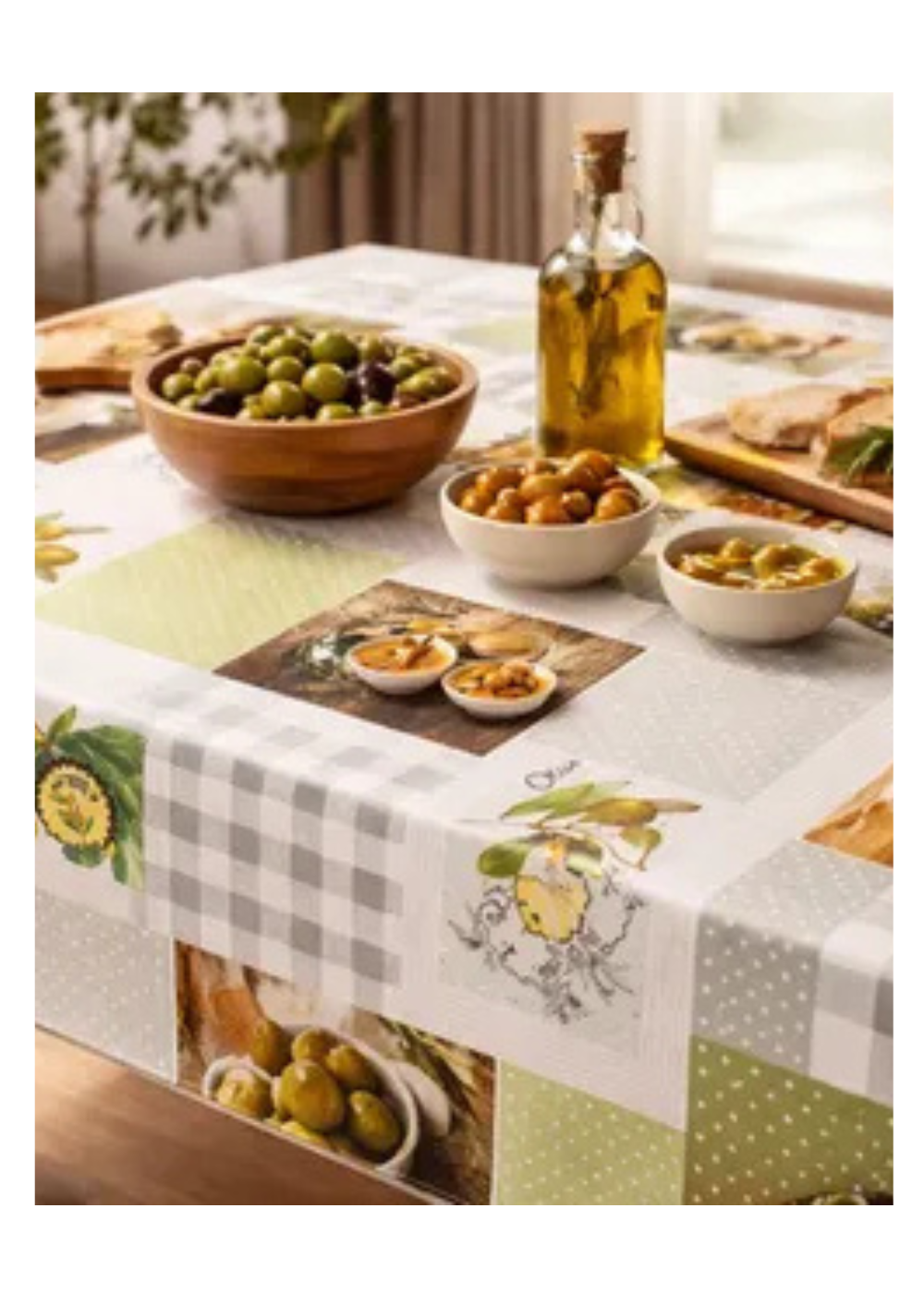 Mantel de Hule Grueso Impermeable Estilo Aceituna 1 40 x 2 00 mt-0