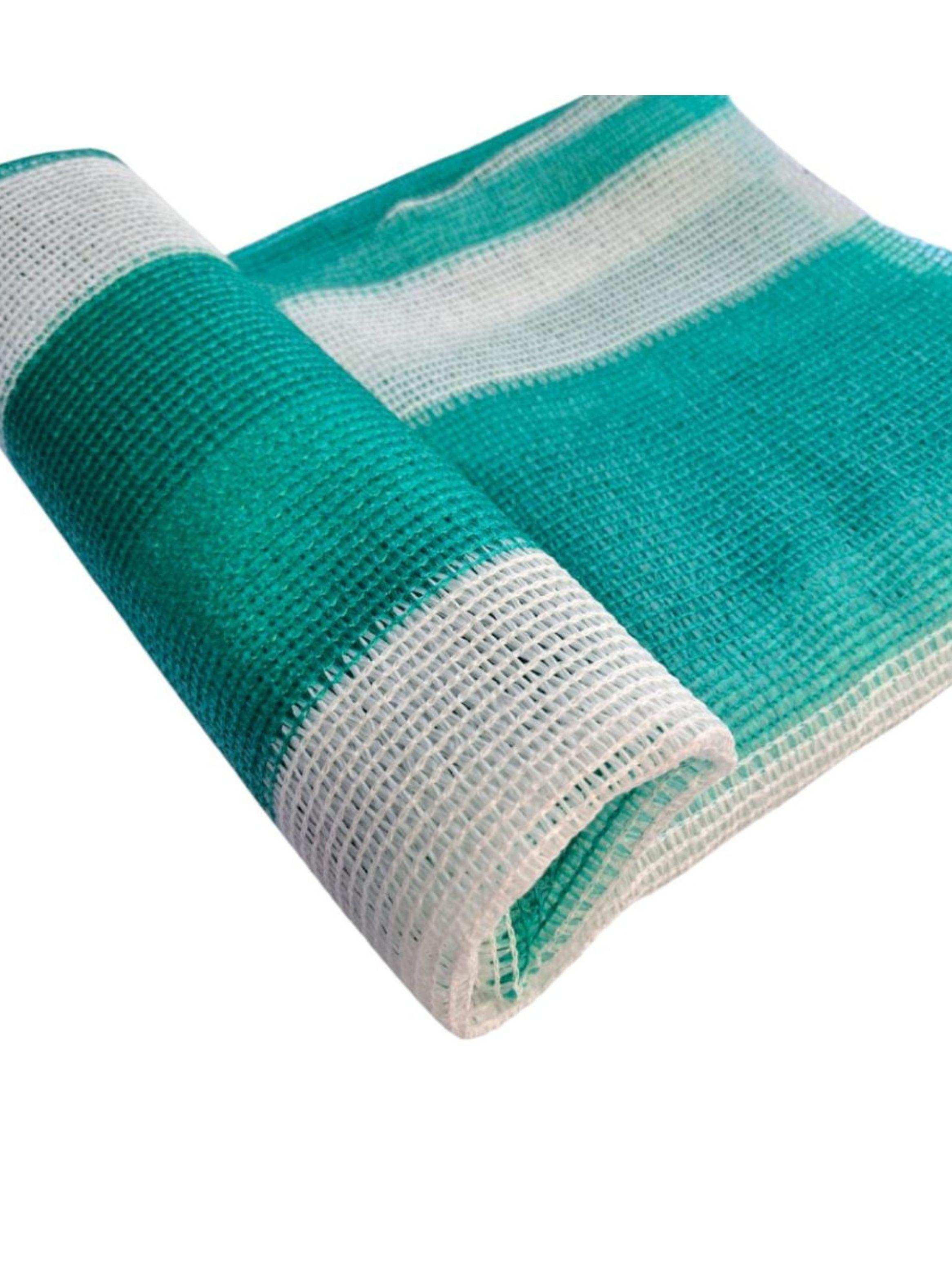 Malla Raschel 80% Franjeada Verde y Blanco – Kit 5 m x 2,10 m-1