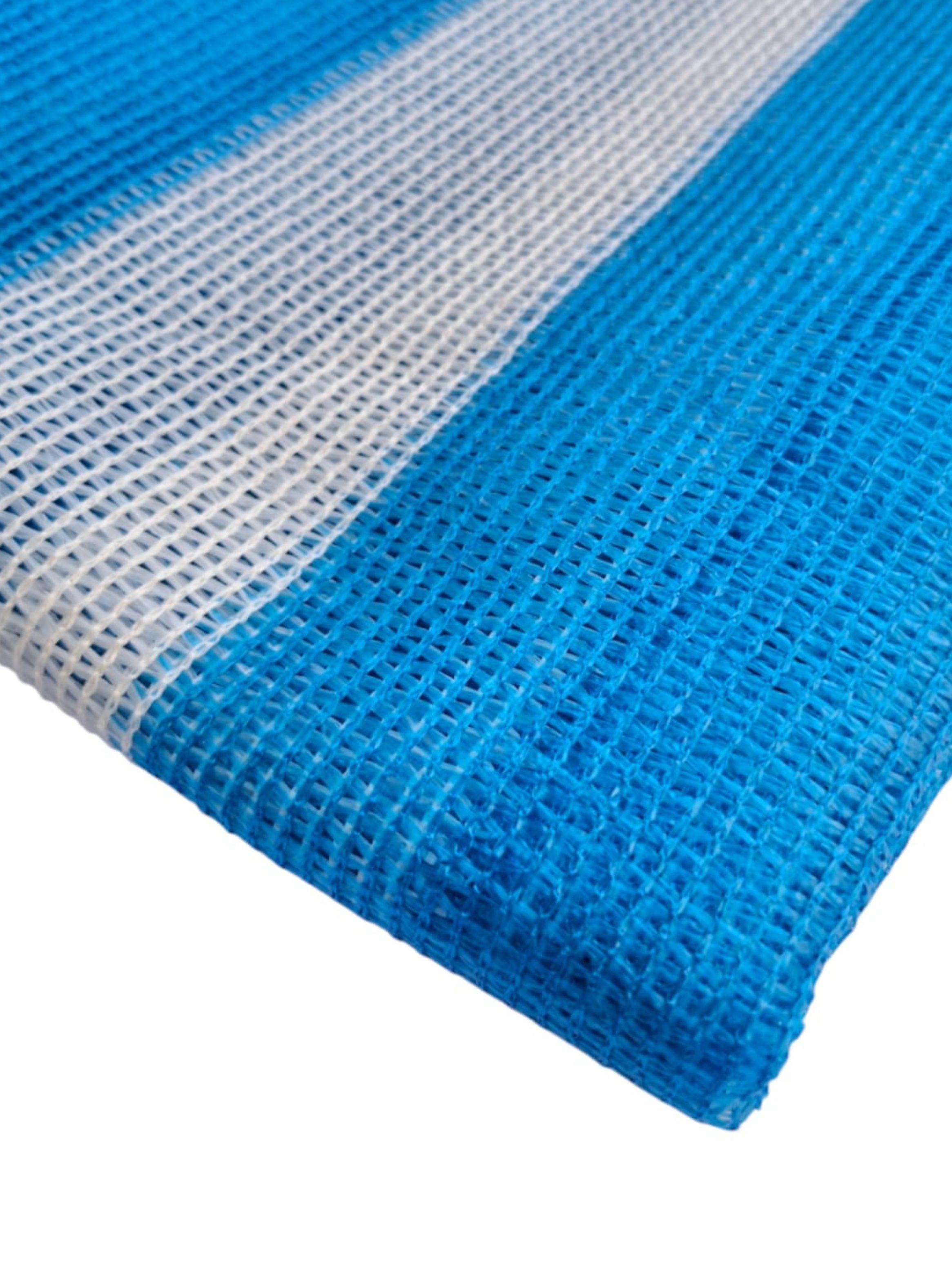 Malla Raschel 80% Franjeada Azul y Blanco – Kit 5 m x 2,10 m-2