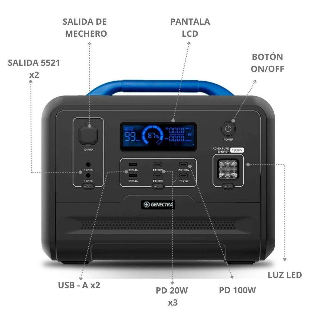 Estación De Energía Solar Nomad Station 800 W Genectra-2