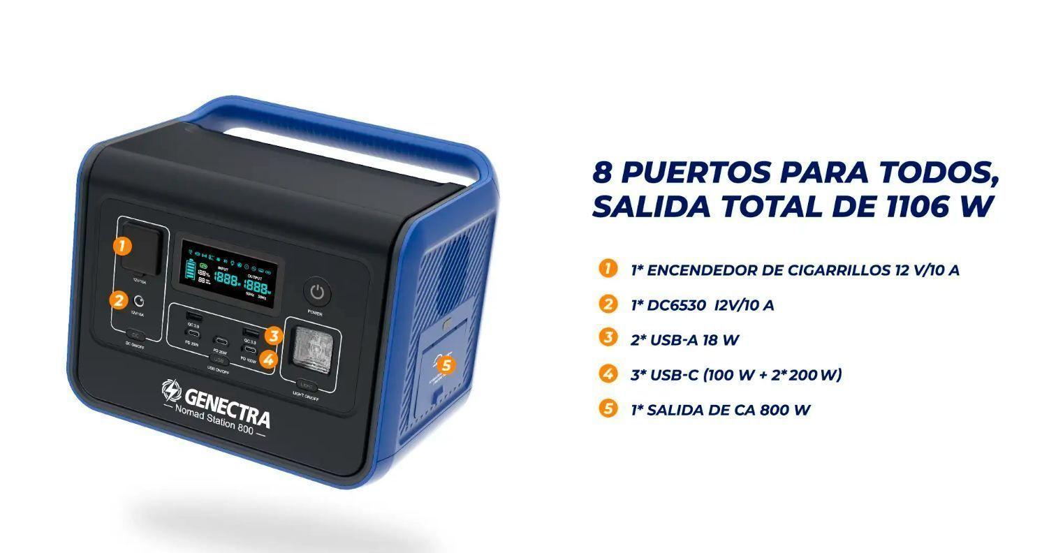 Estación De Energía Solar Nomad Station 800 W Genectra-6
