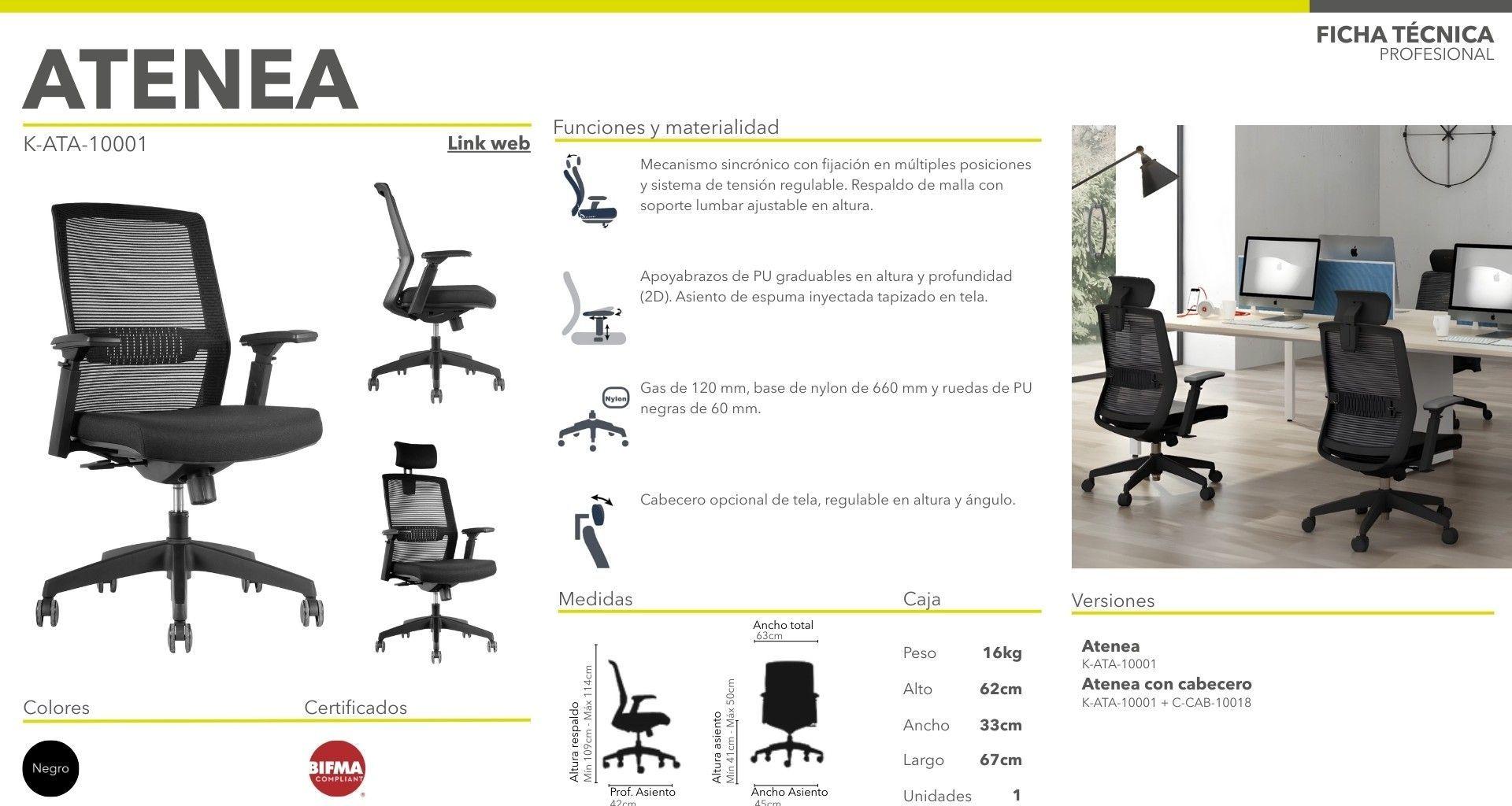 Silla Ergonómica Premium Neuss Plus - cabecero - ideal Teletrabajo-3