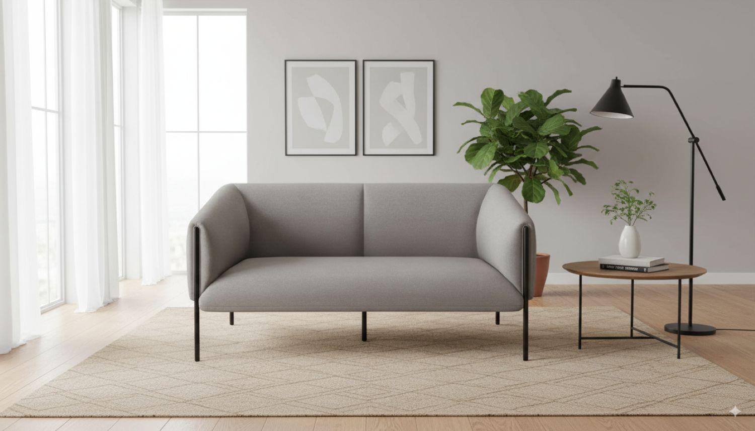 Sofa Alfa 2 Cuerpos Tela-2