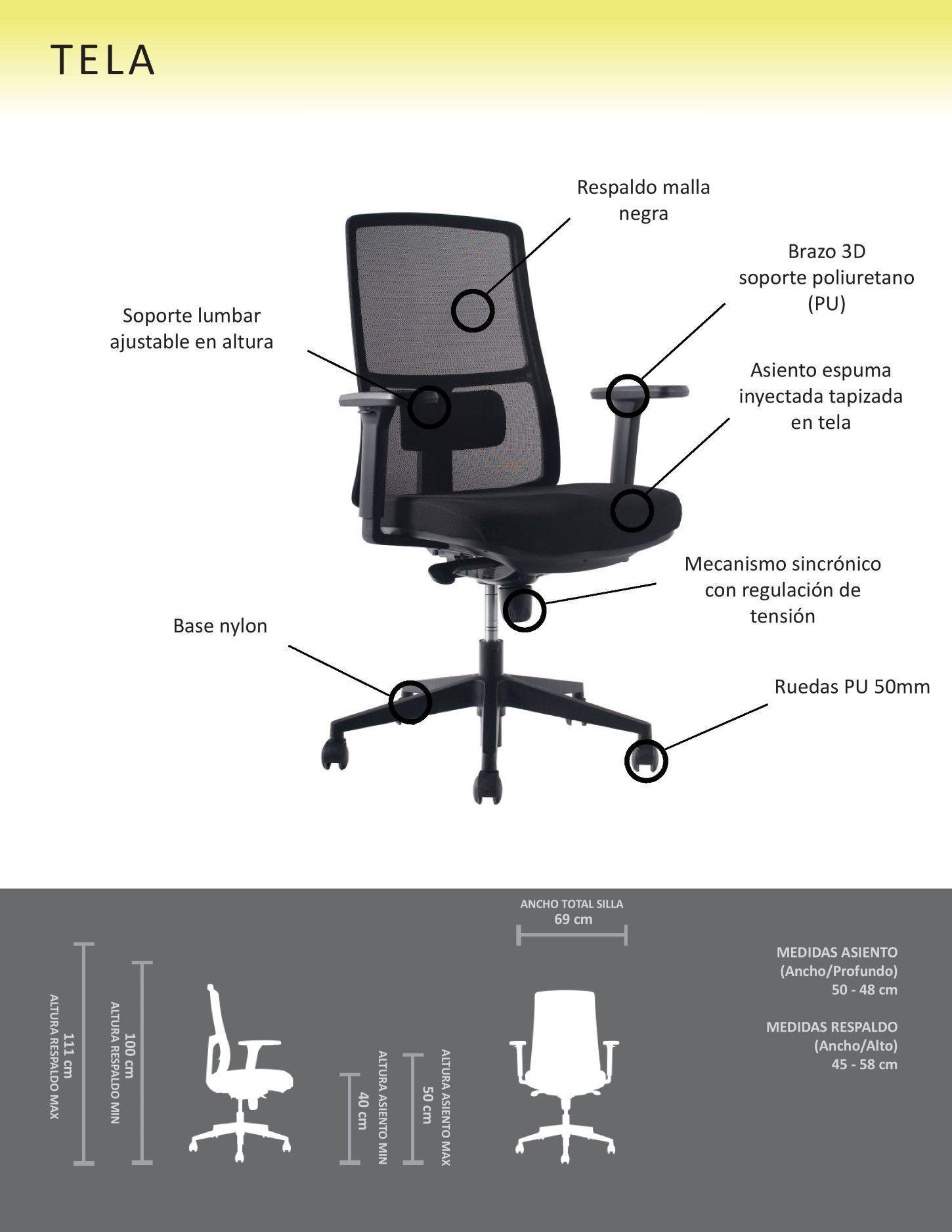 Silla oficina Tela-2