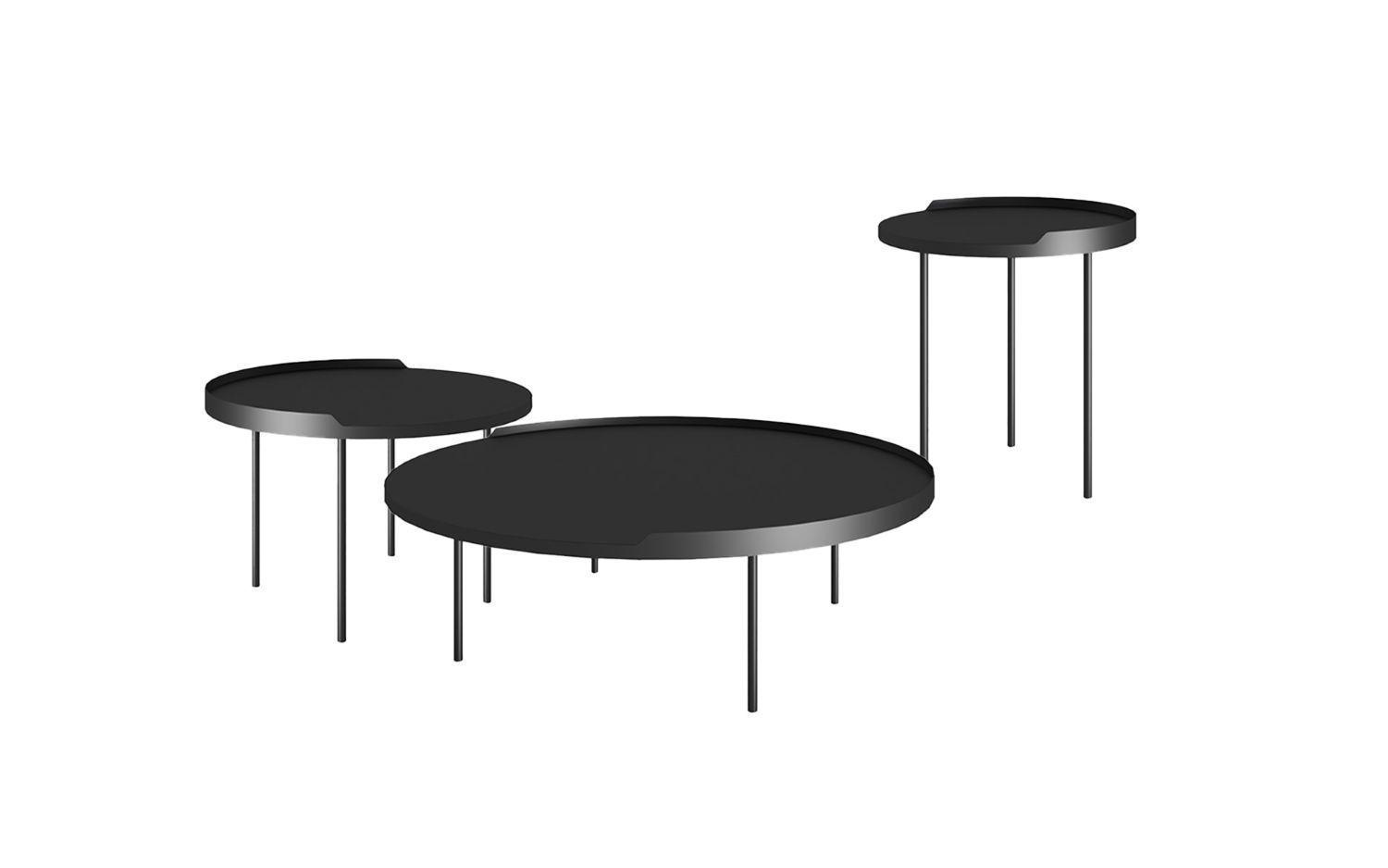 Mesa de diseño Orion Redonda Negra 60cm-3