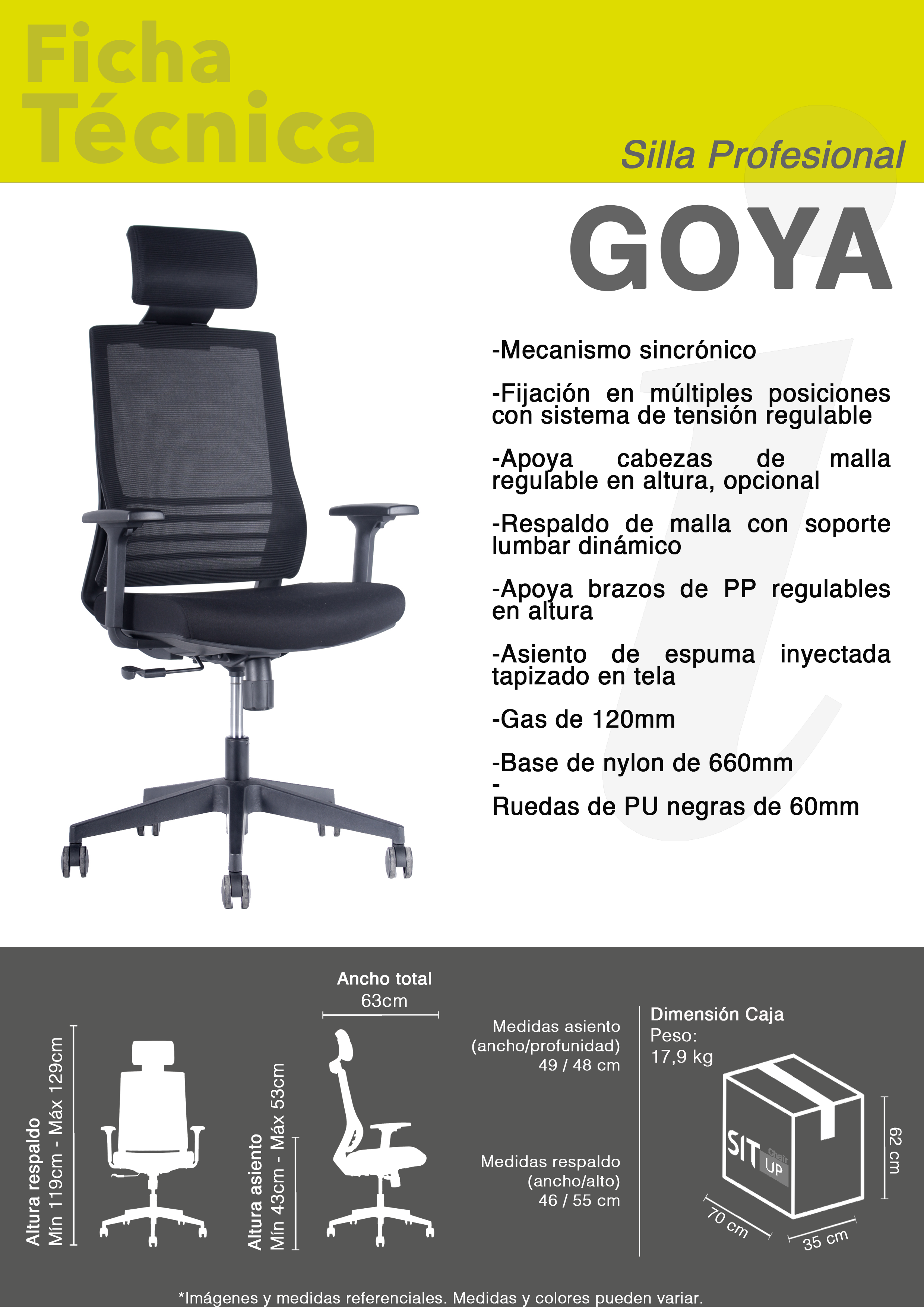 Silla escritorio ergonomica Goya-4