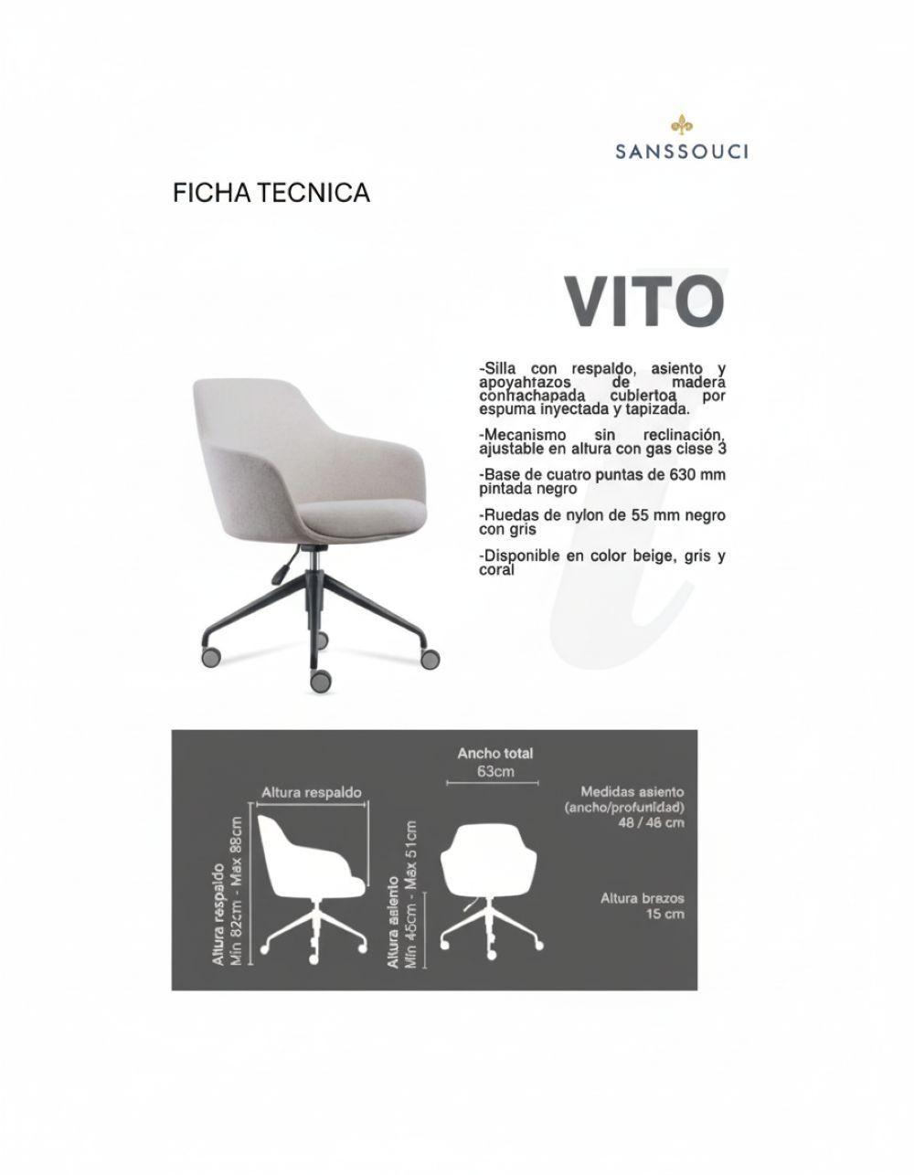 Poltrona cuatro puntas Vito Beige-3