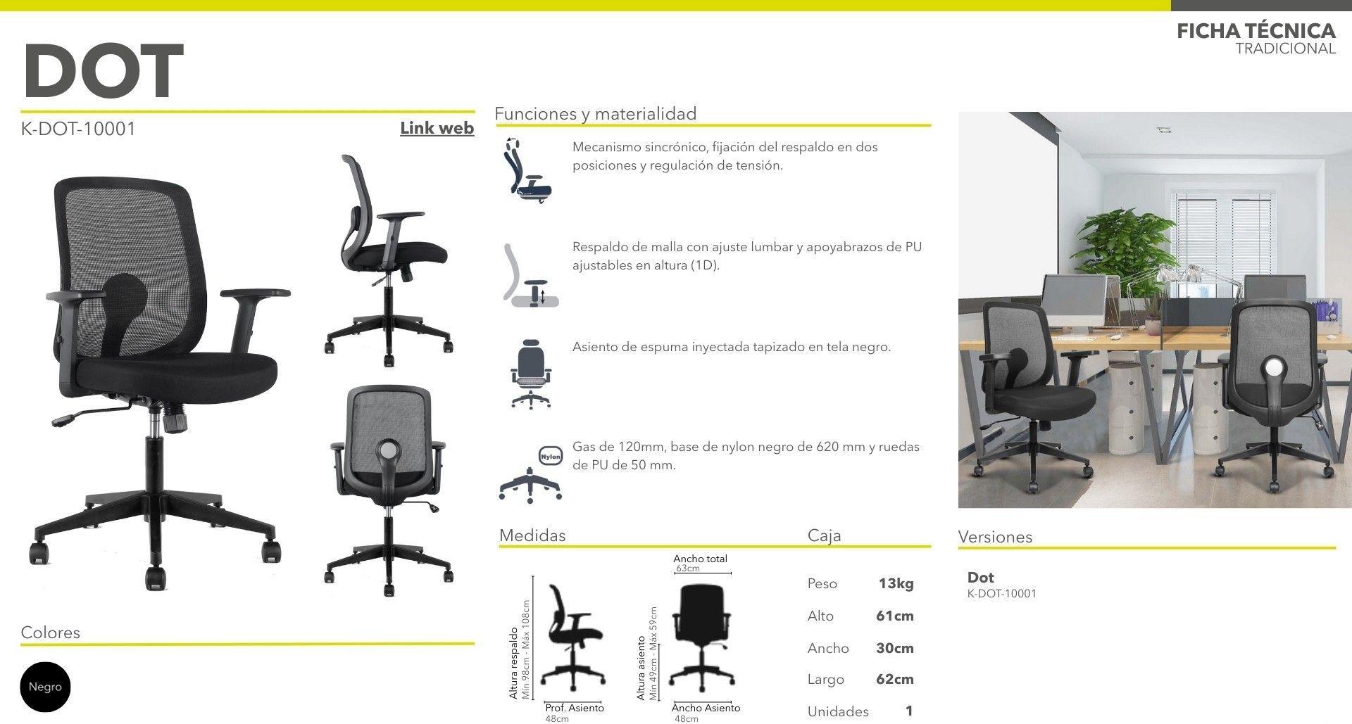 Silla Ergonómica Dot - Ideal Teletrabajo-5