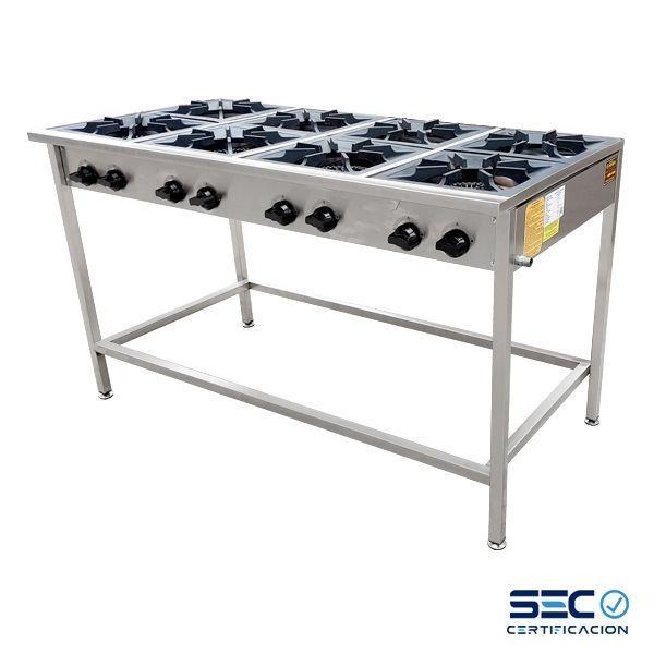 Cocina Industrial Anafe A Gas Con 8 Platos-0