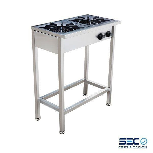 Anafe Cocina Gas 2 Platos Fierro Fundido Certificada Sec-1