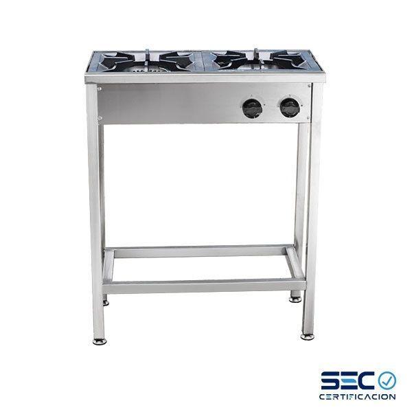 Anafe Cocina Gas 2 Platos Fierro Fundido Certificada Sec-2