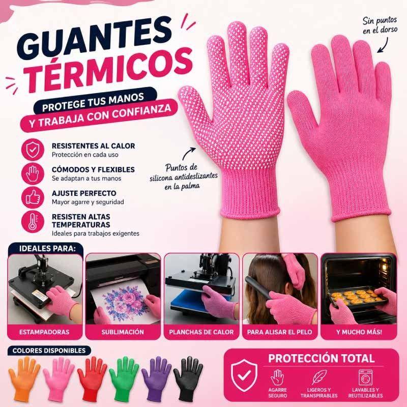Guantes resistentes al calor para estampar · Azul-2