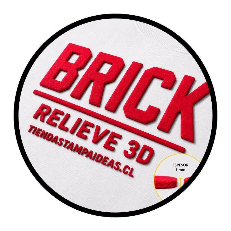 Vinilo Textil 3D Relieve Brick Rojo Lámina 45 X 50 Cm-0