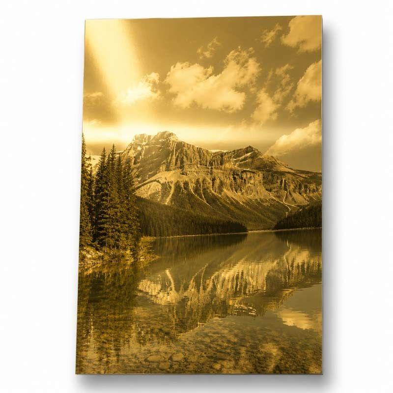 Placa de aluminio Sublimable A4 - Dorado Espejo · 1-2