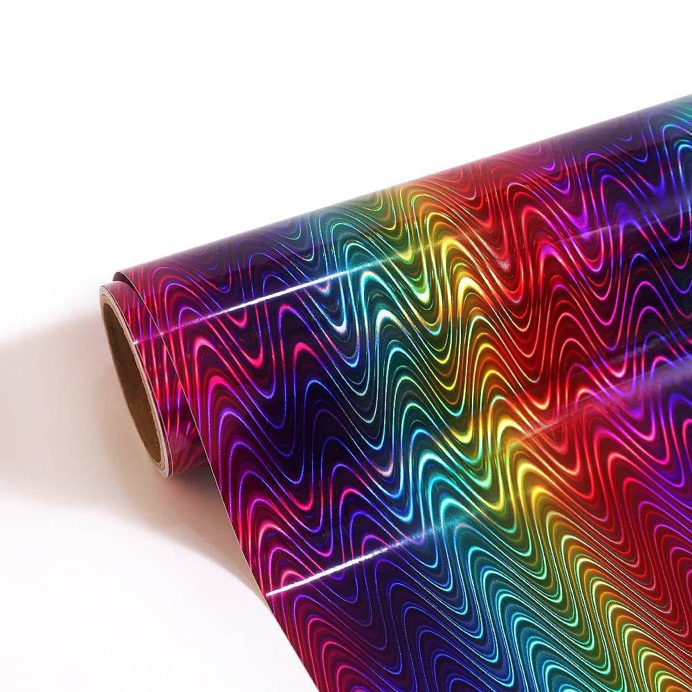 Vinilo Holográfico Arcoíris Decorativo Lámina 30 X 30 Cm-1