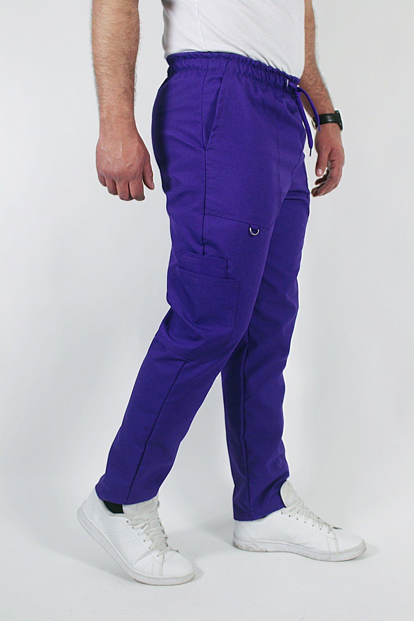 Pantalón Clínico Recto Antibacterial y Antifluidos Violeta-3