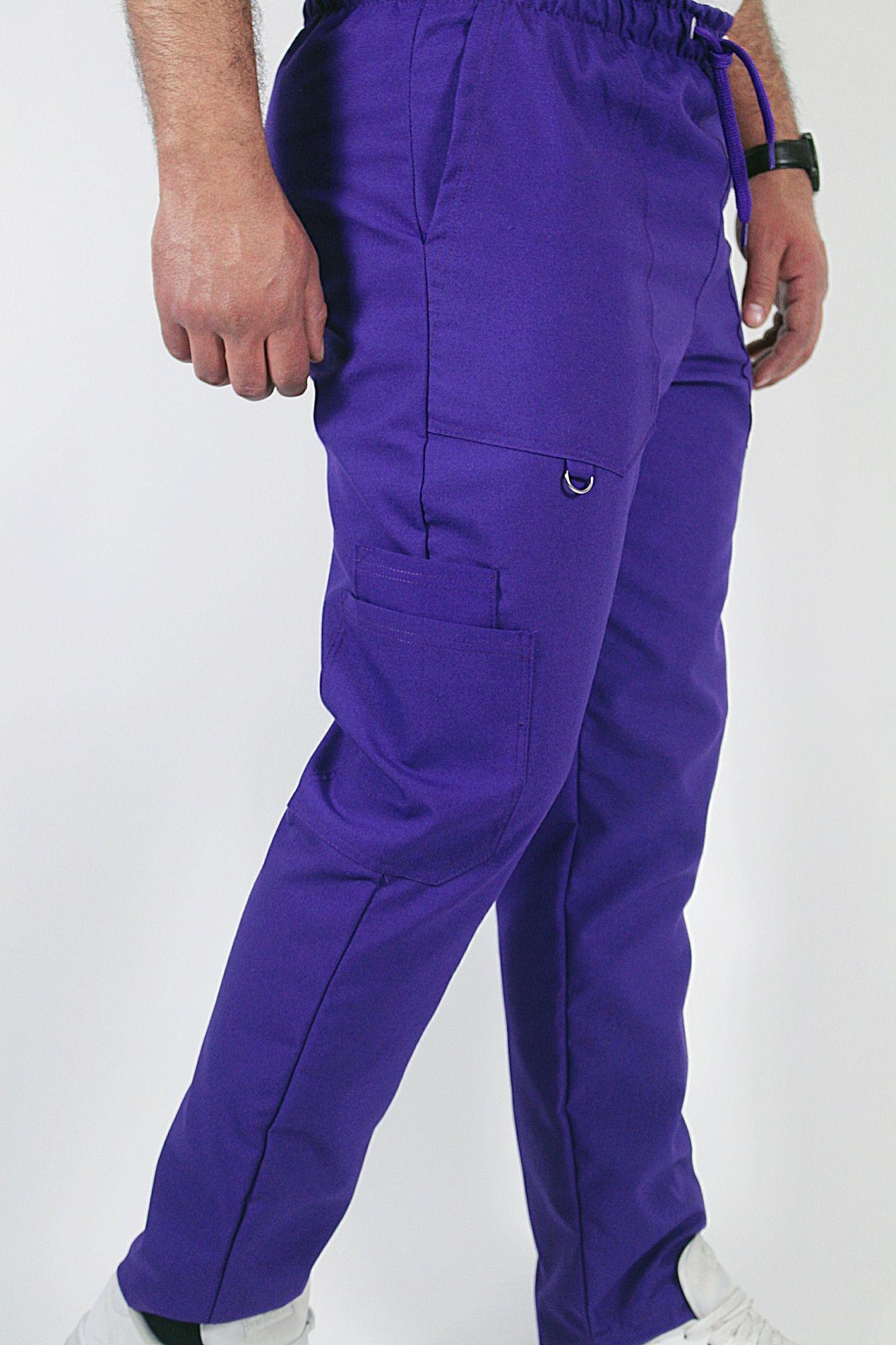 Pantalón Clínico Recto Antibacterial y Antifluidos Violeta-4