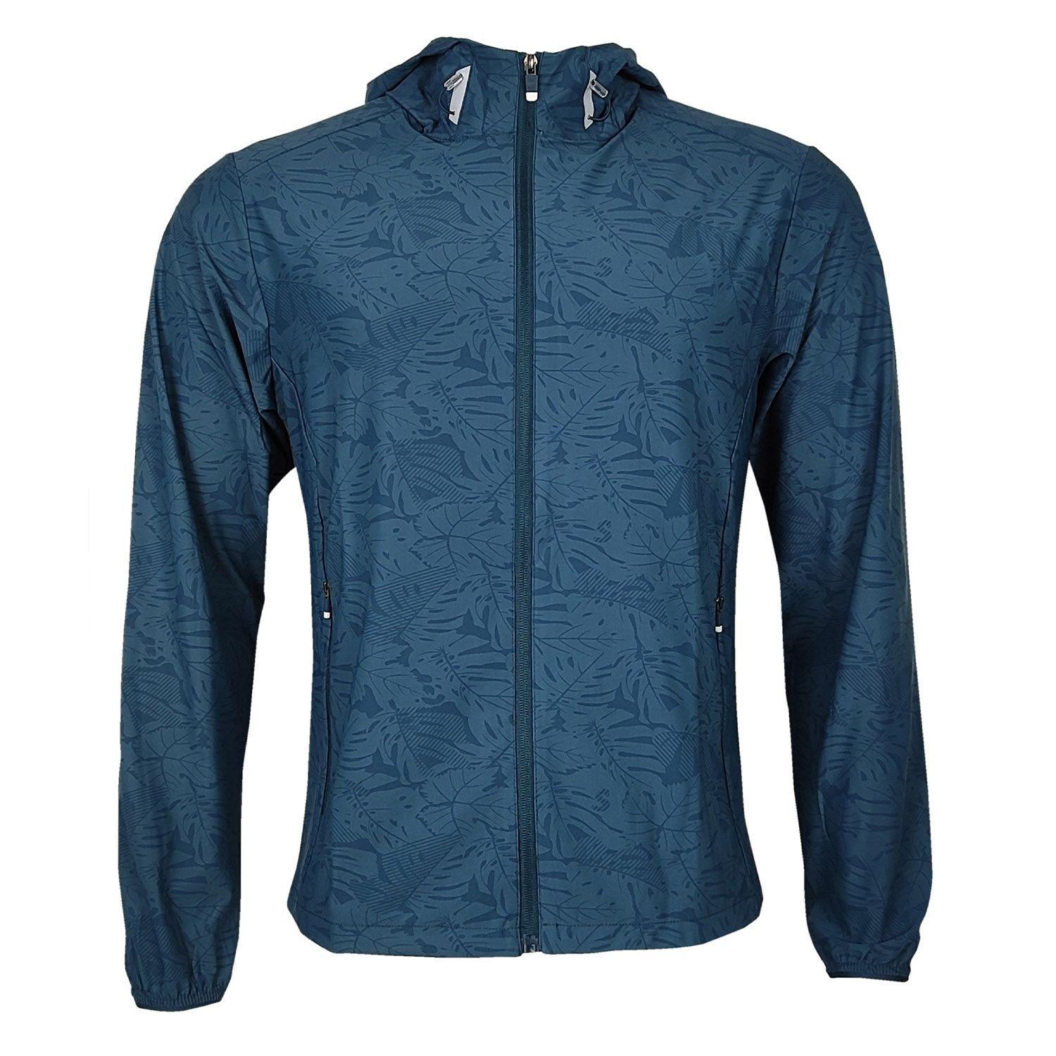 Cortaviento Flexible Estampado Hombre Verde Petróleo-0