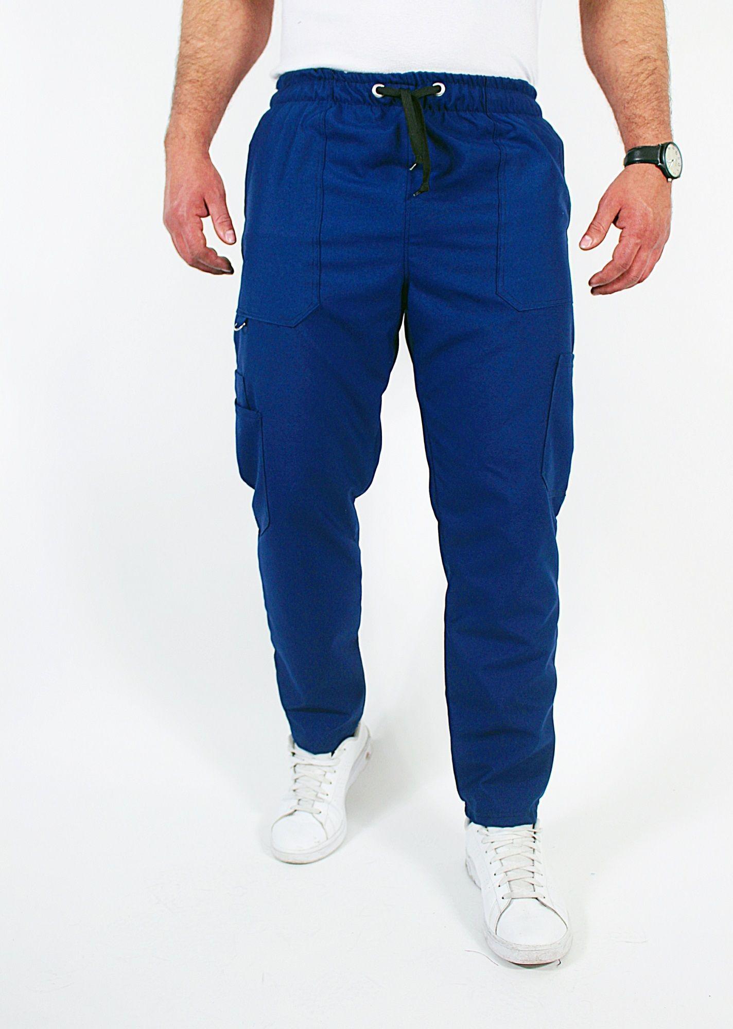 Pantalón Clinico Recto Antibacterial y Antifluidos Azul Marino-1