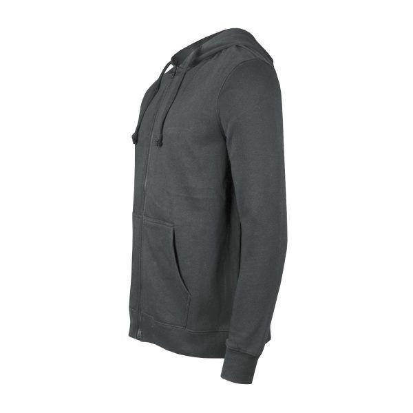 Polerón Canguro Con Cierre Unisex Gris-1