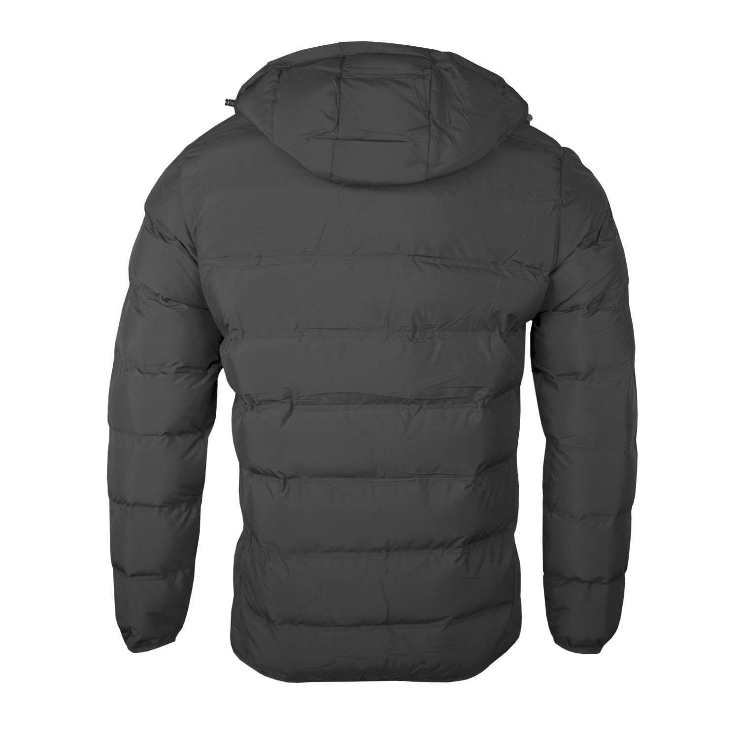Parka Negra Térmica Sintética Termosellada Con Gorro Desmontable Hombre-1