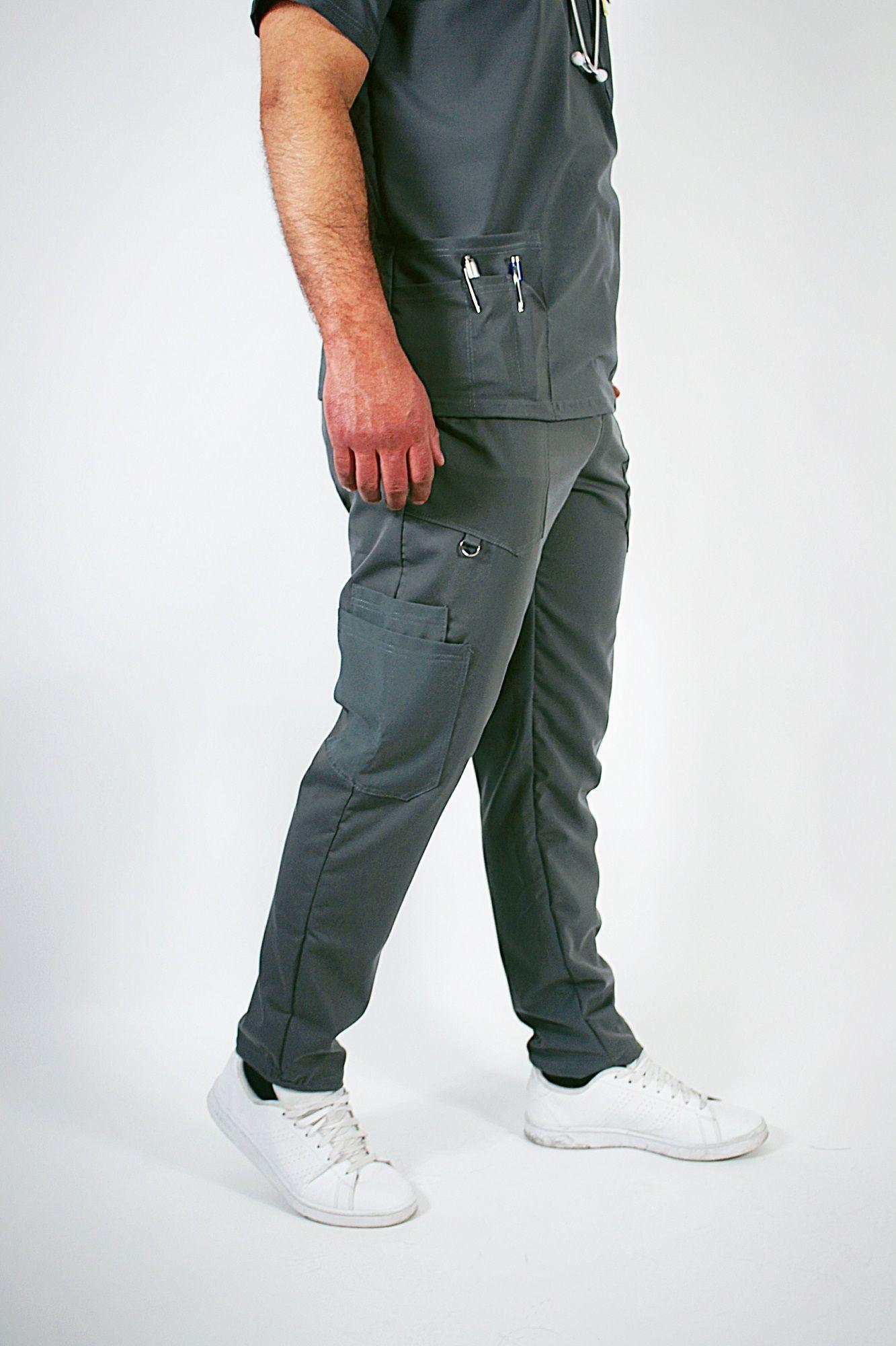 Polera  Clínica Antibacterial y Antifluidos Plomo -3