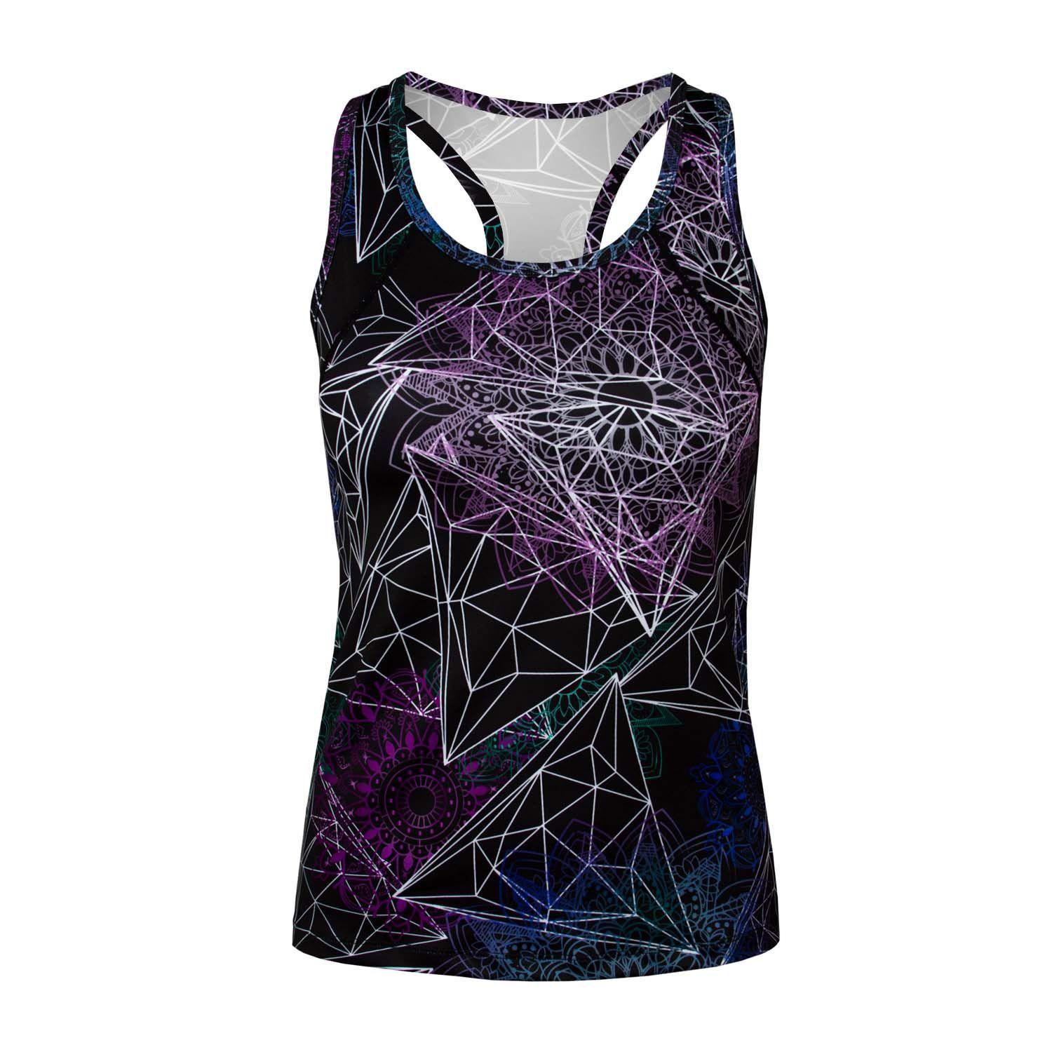 Camiseta Musculosa Deportiva Stretch Violeta Mujer-0