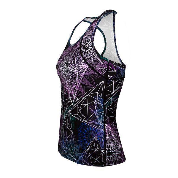 Camiseta Musculosa Deportiva Stretch Violeta Mujer-1