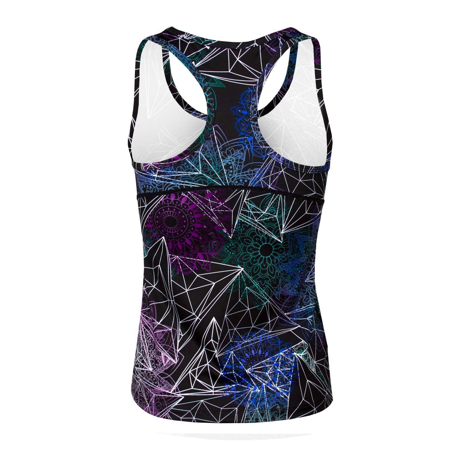 Camiseta Musculosa Deportiva Stretch Violeta Mujer-2