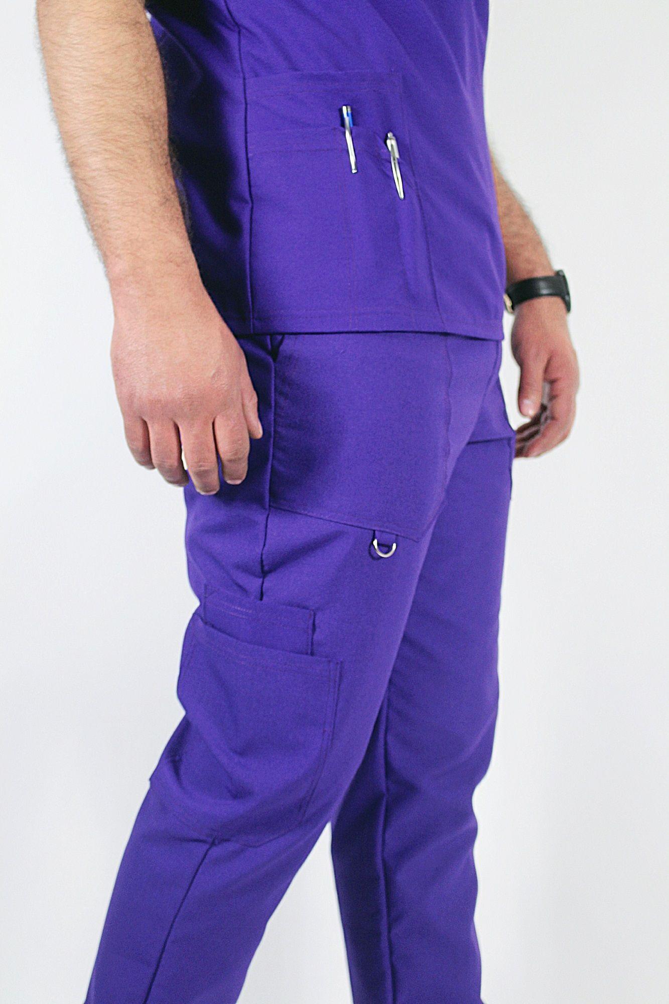 Polera Clínica Antibacterial y Antifluidos Violeta -1