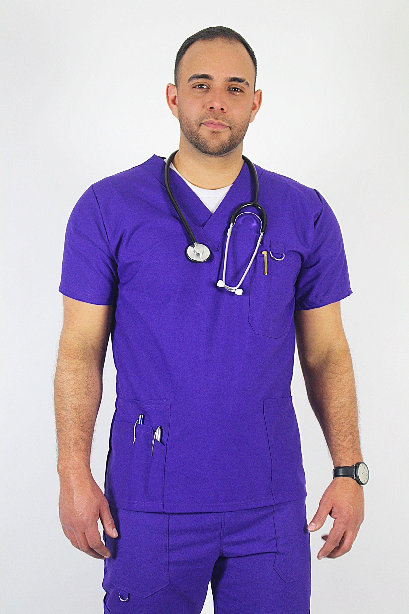 Polera Clínica Antibacterial y Antifluidos Violeta -0
