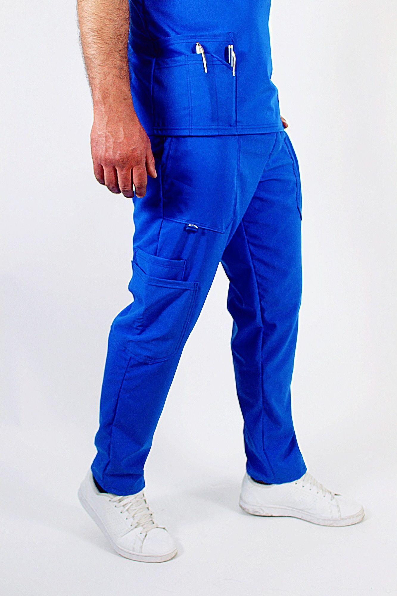 Polera Clínica Antibacterial y Antifluidos Azul Náutico -3