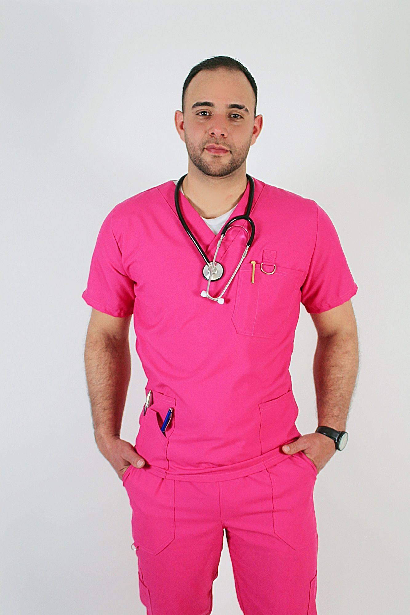 Polera Clínica Antibacterial y Antifluidos Rosado -0