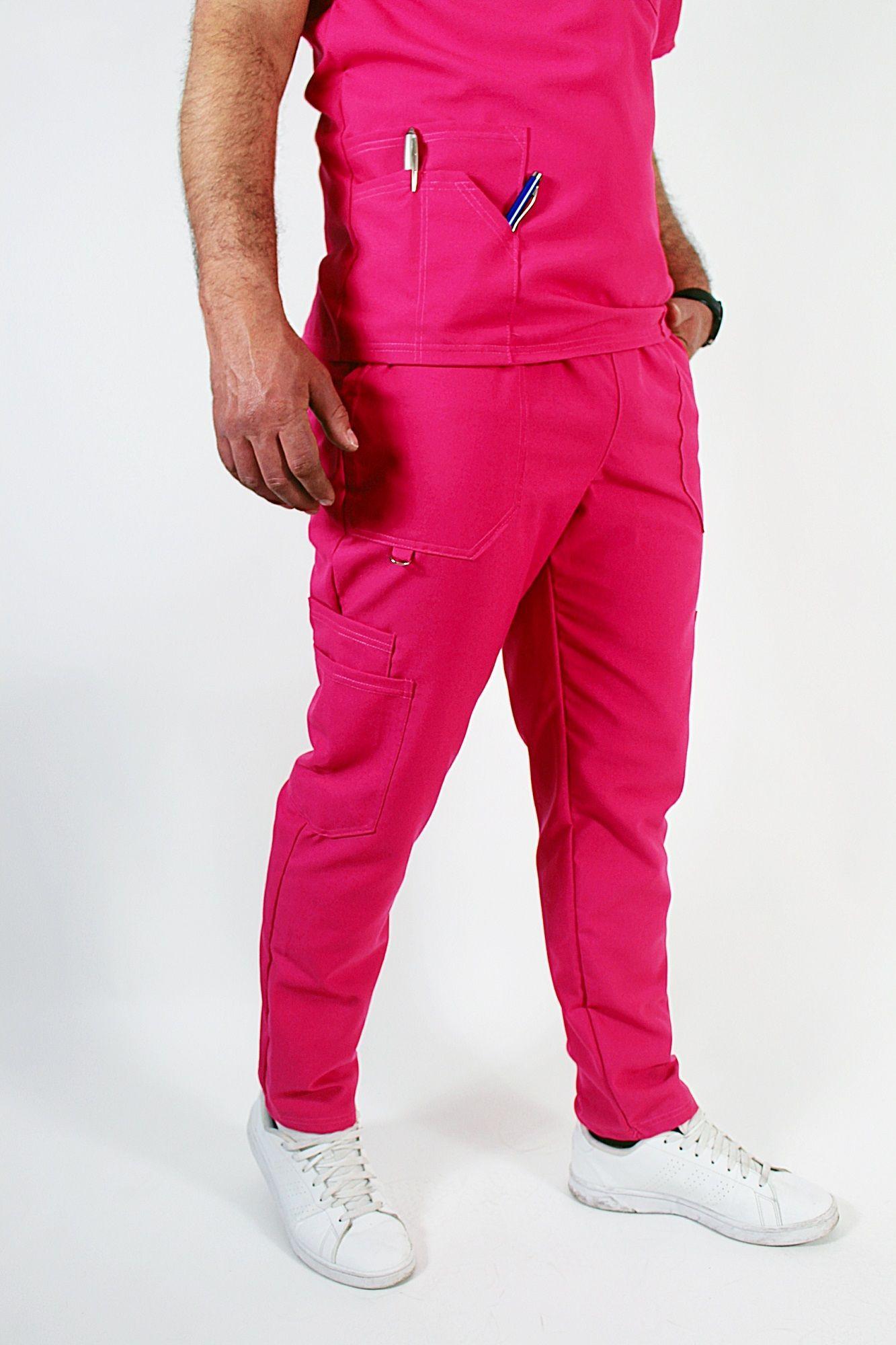 Polera Clínica Antibacterial y Antifluidos Rosado -2