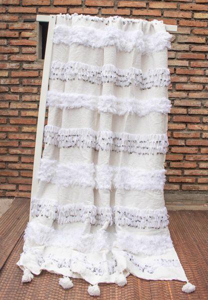 Manta Handira Blanca Marroquí-1