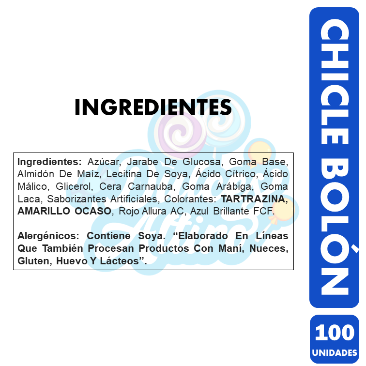 Chicle Redondos De Colores - Chicle Bolón (Fraso Con 100Uni)-1