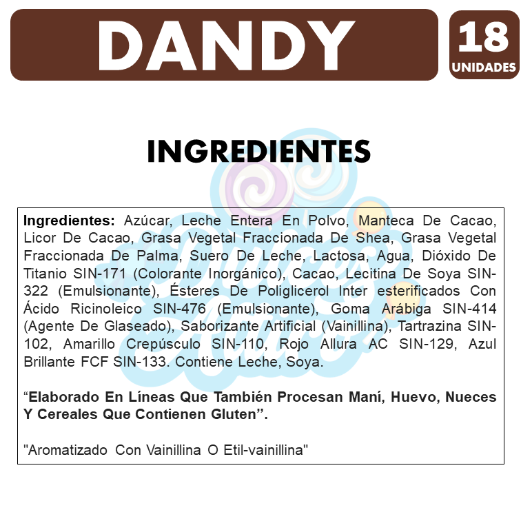 Dandy - Chocolates Confitados De Colombina (Caja Con 18 Uni)-1