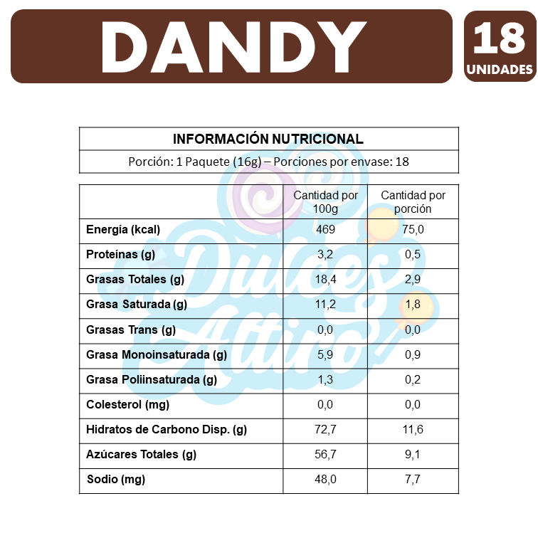 Dandy - Chocolates Confitados De Colombina (Caja Con 18 Uni)-2