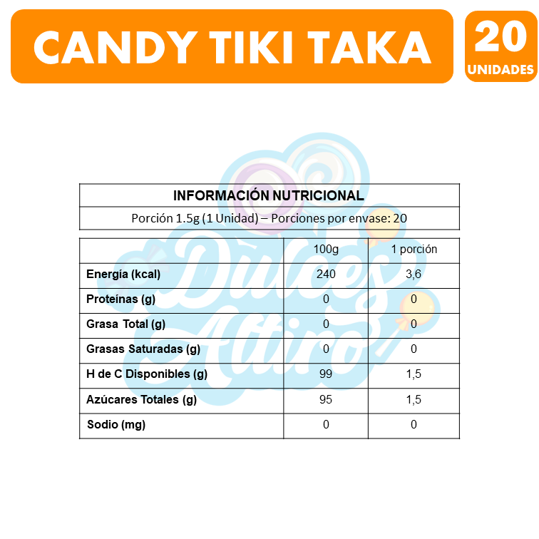Dulces Candy Tiki Taka De Mabú - (Display De 20 Unidades)-2