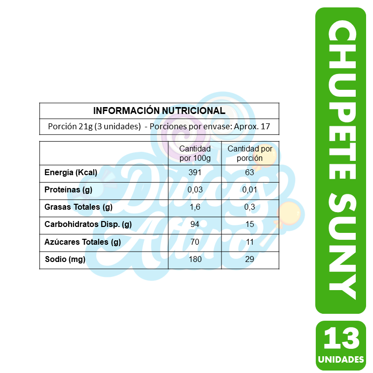 Sunny En Formato De Coyac - Chupetes (Bolsa Con 13 Unidades)-2