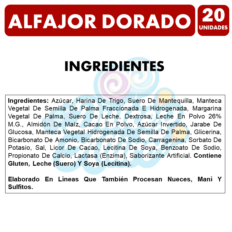 Alfajor Dorado - Clasico Fruna (Bolsa Con 20 Unidades)-1