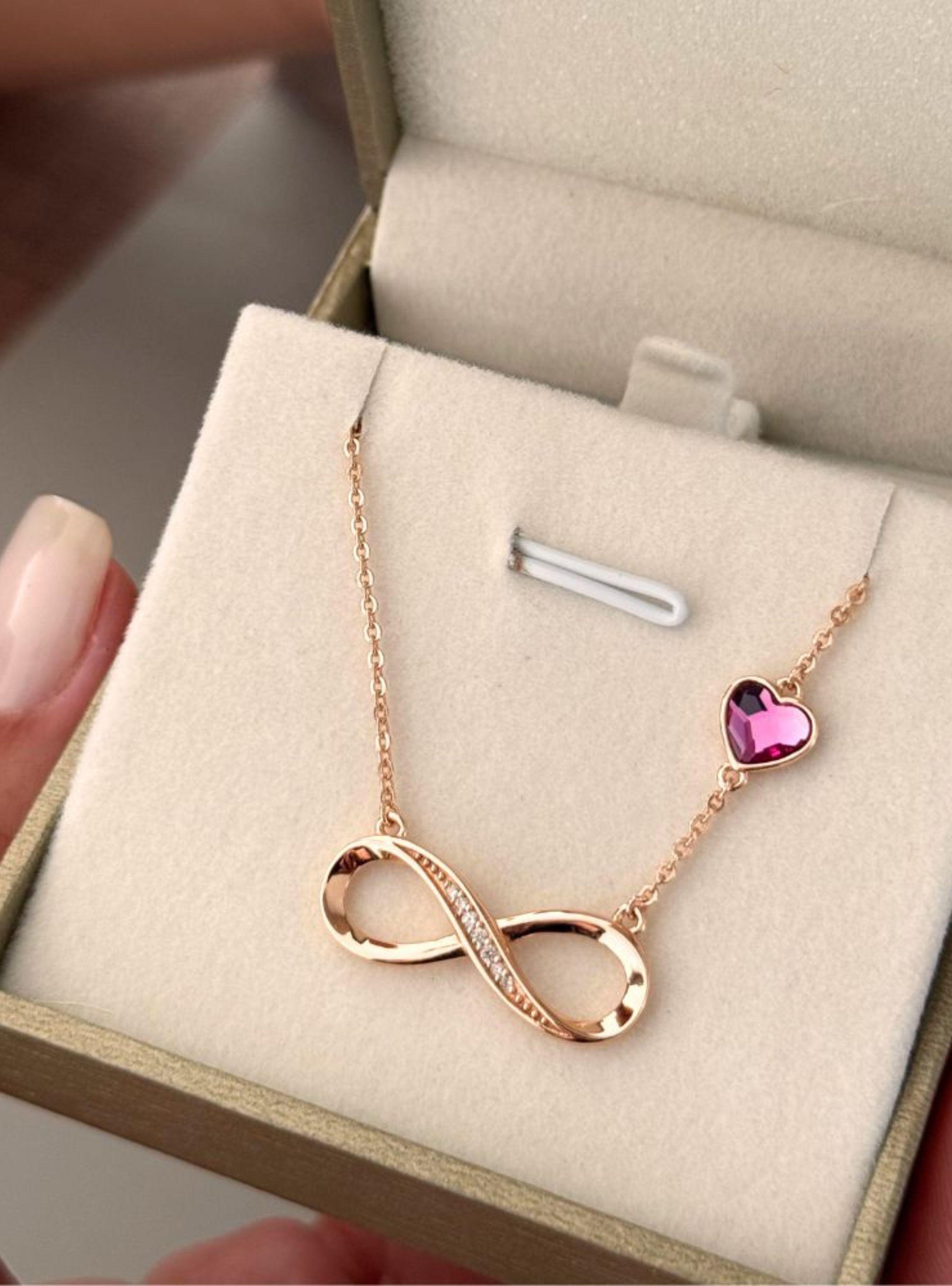 Collar Mujer Plata Italiana Nice You Rose Pink-2