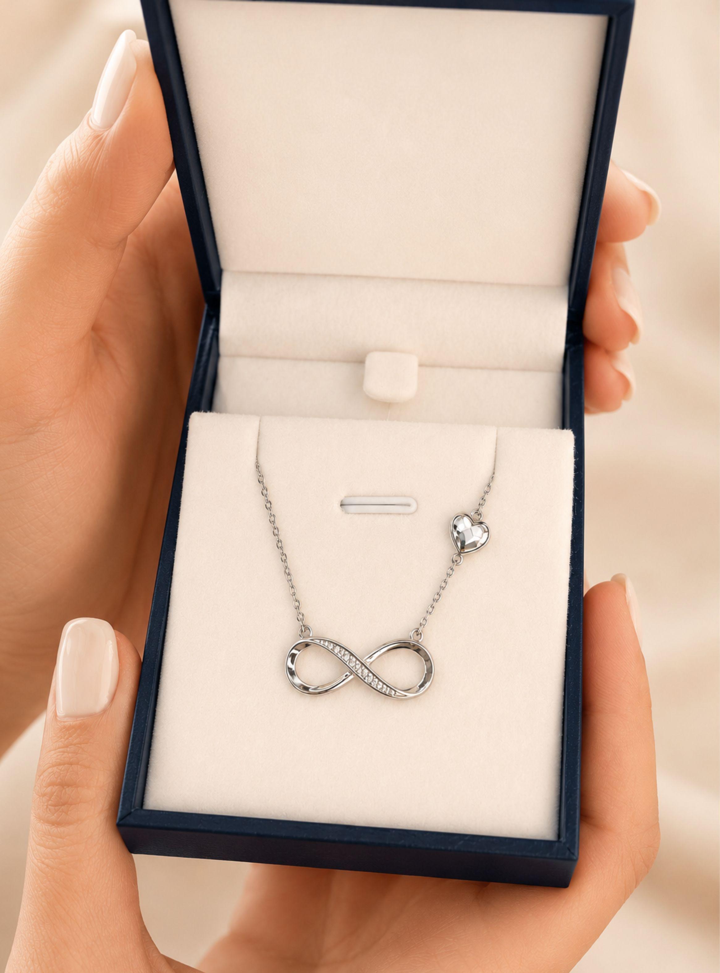 Collar Mujer Plata Italiana Nice You White-1