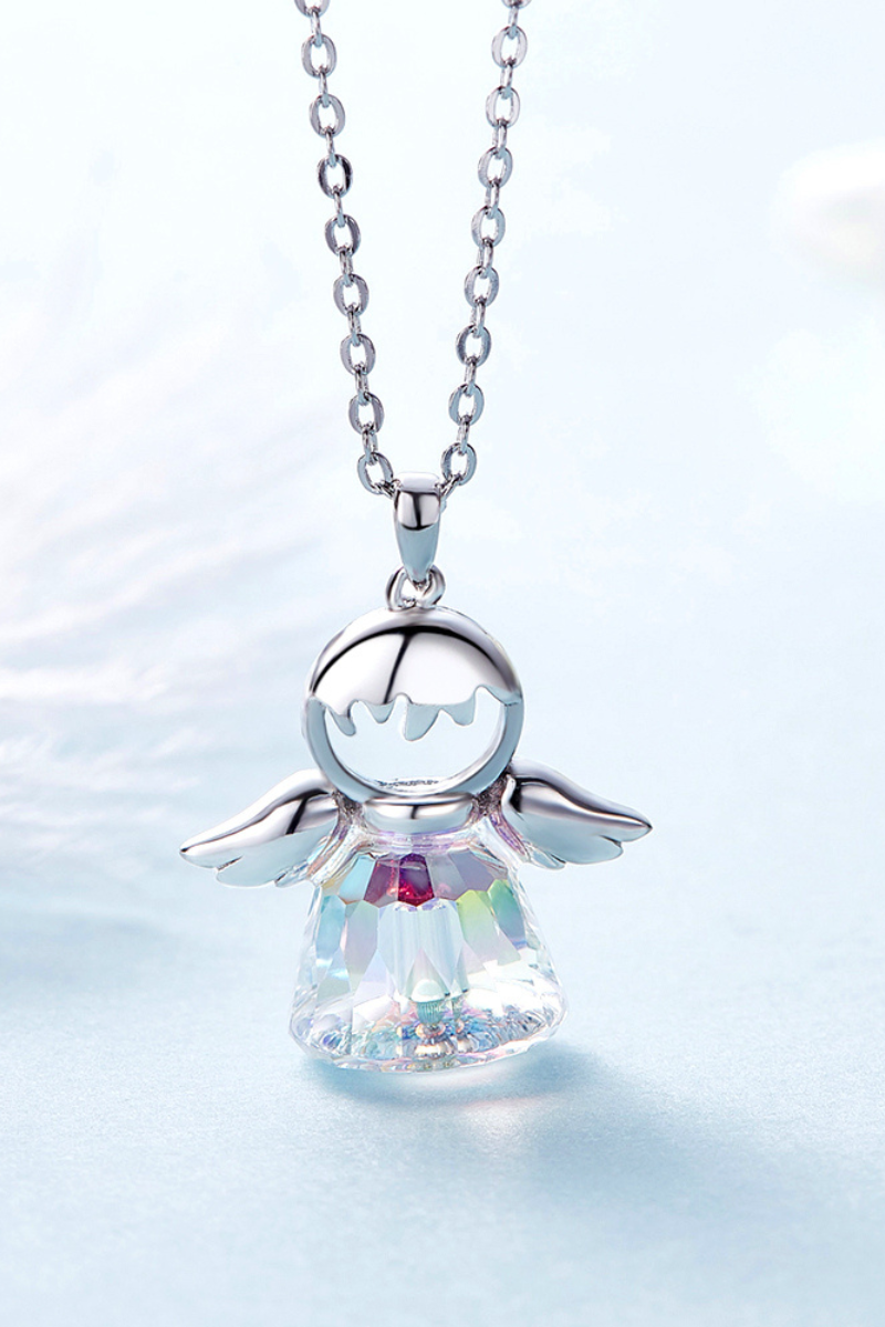 Collar Vanité Angel Plata Italiana-2